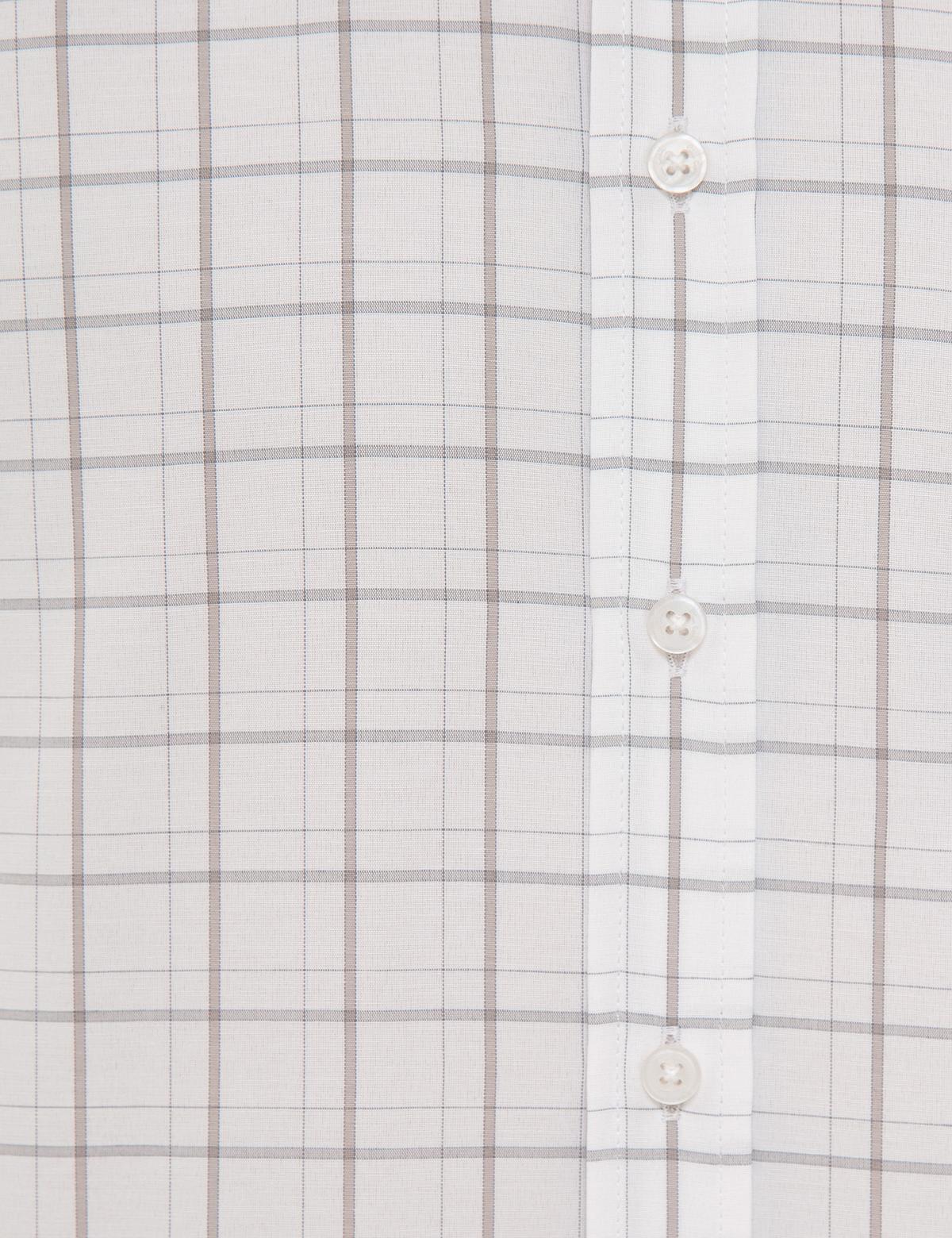 Açık Gri Regular Fit Kısa Kollu Gömlek - 50219279017