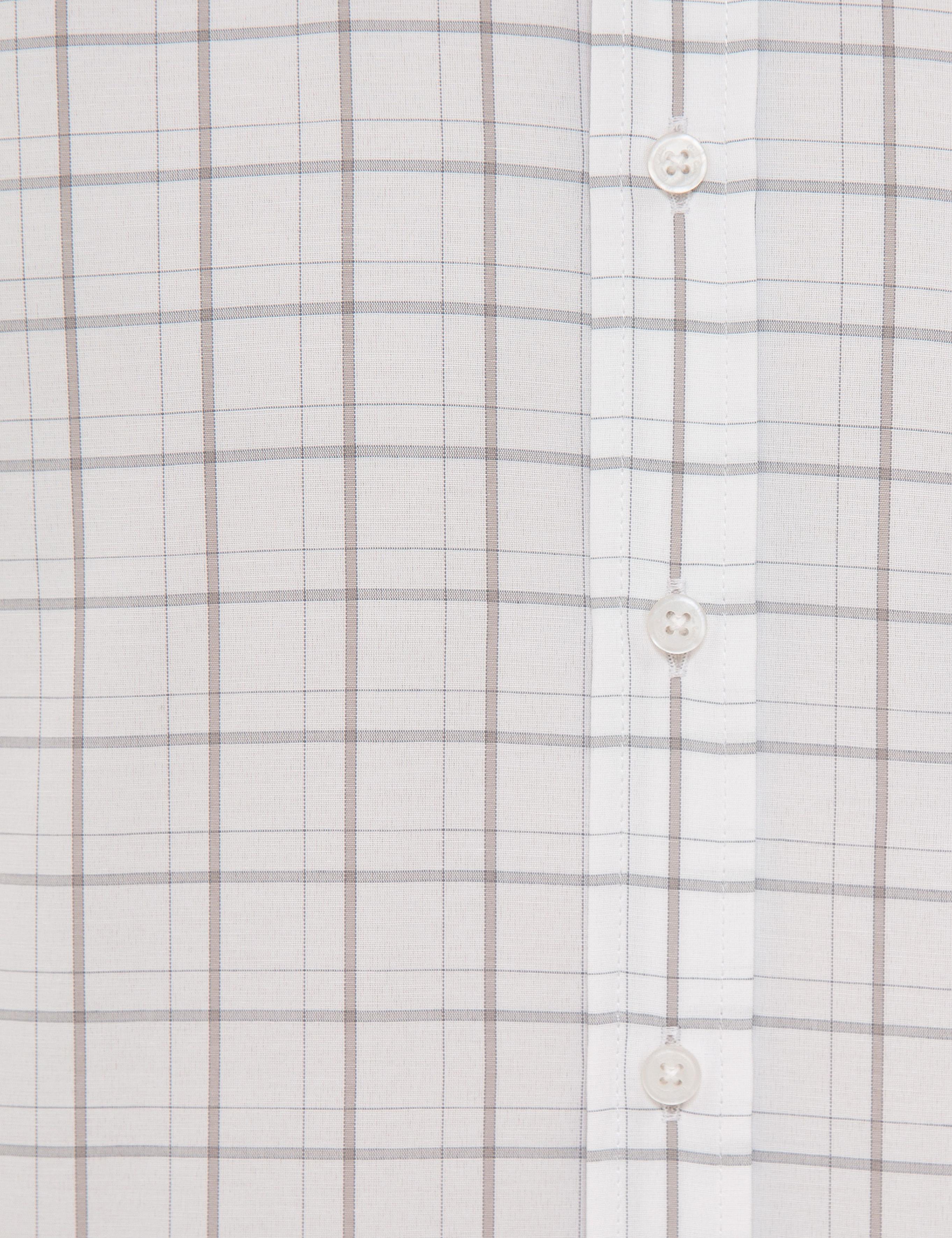 Açık Gri Regular Fit Kısa Kollu Gömlek