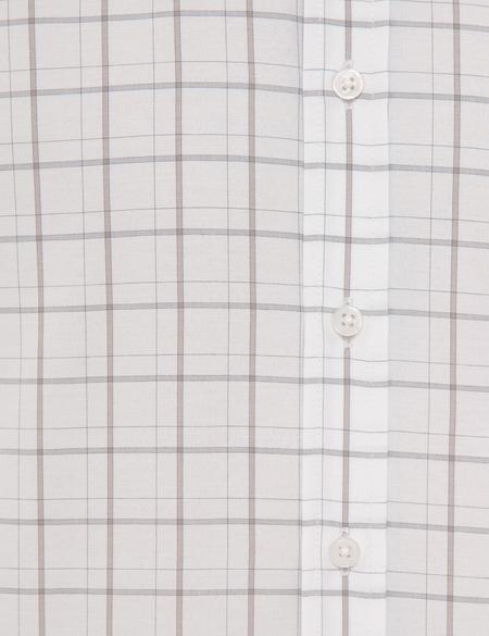 Açık Gri Regular Fit Kısa Kollu Gömlek - 50219279017