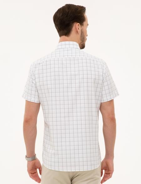 Açık Gri Regular Fit Kısa Kollu Gömlek - 50219279017
