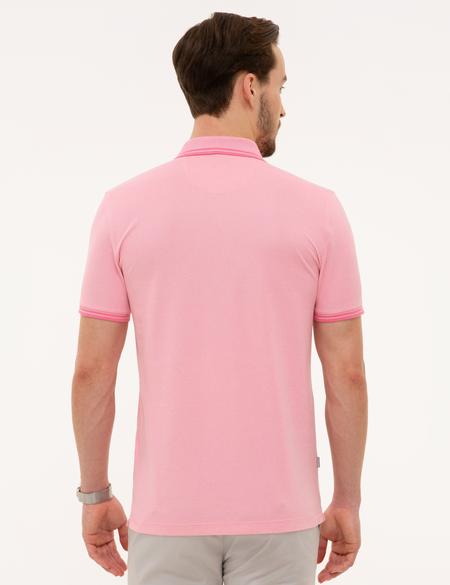 Pembe Slim Fit Polo Yaka T-Shirt - 50218619034
