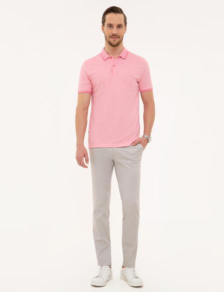Pembe Slim Fit Polo Yaka T-Shirt - 50218619034