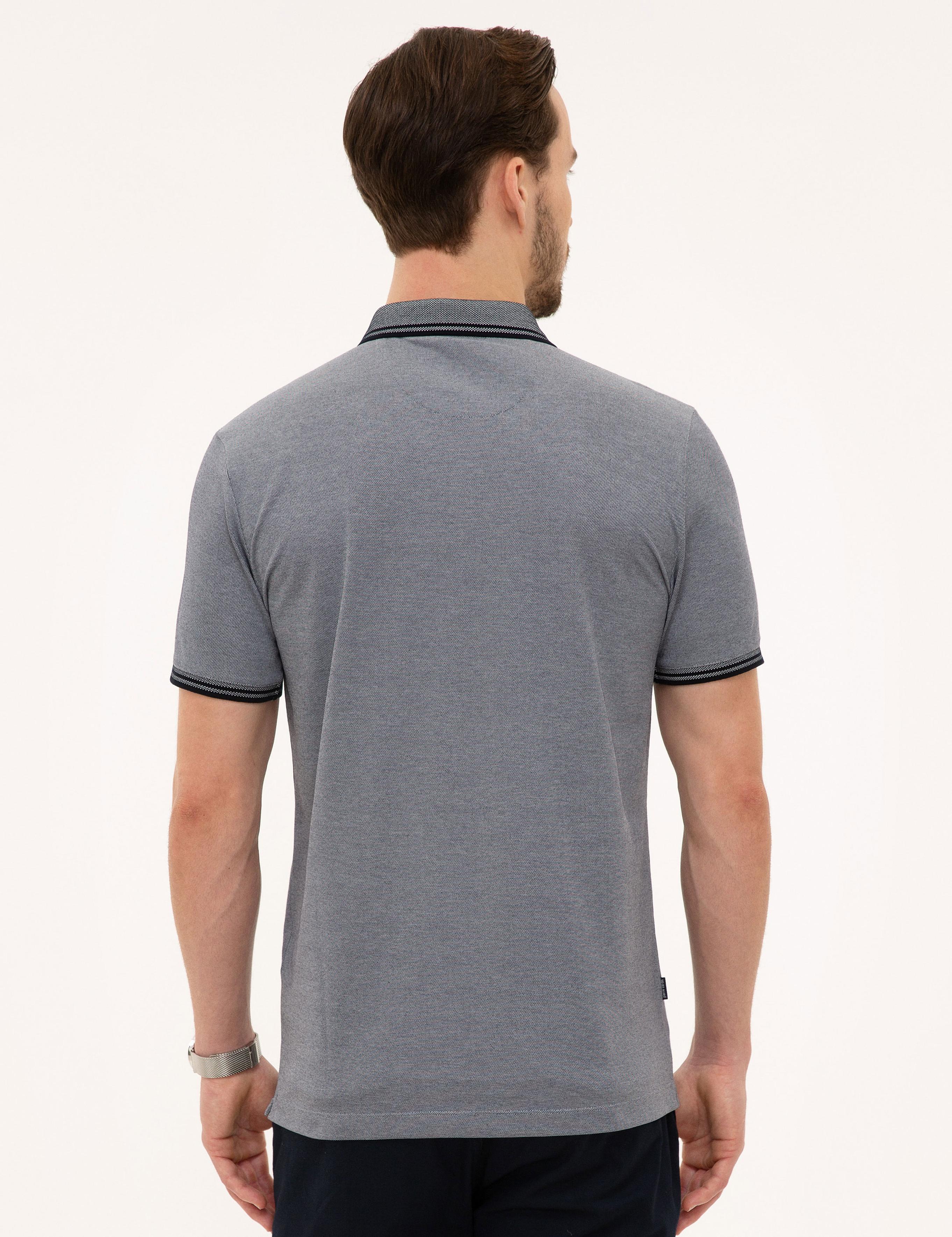 Koyu Lacivert Slim Fit Polo Yaka T-Shirt