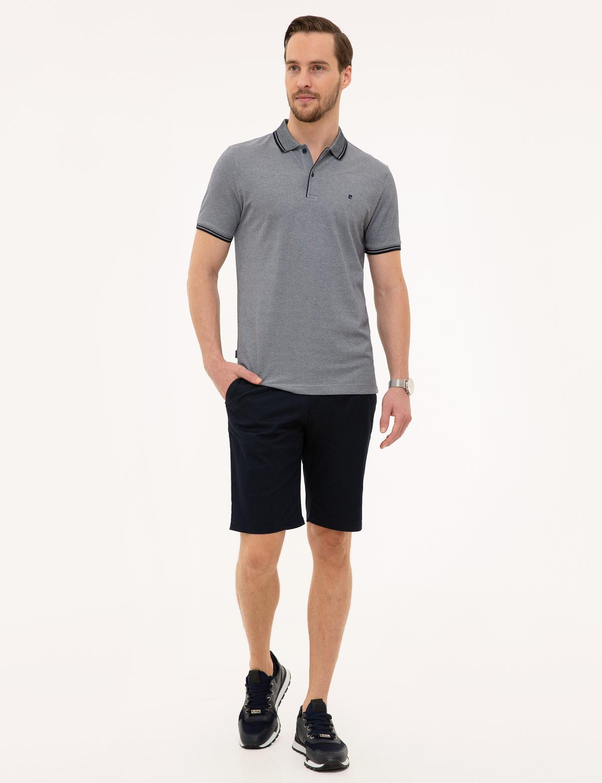 Koyu Lacivert Slim Fit Polo Yaka T-Shirt - 50218619051