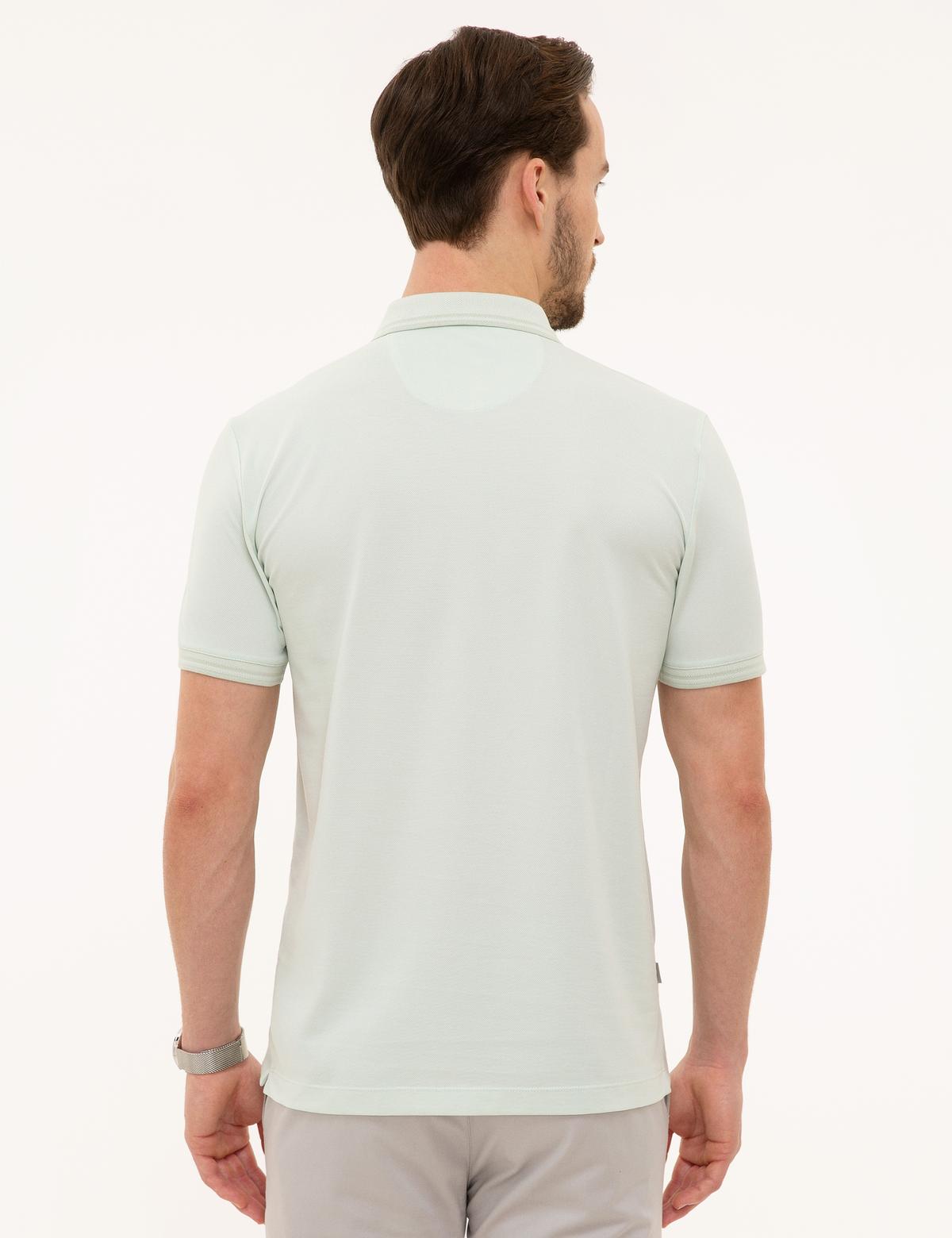 Mint Yeşil Slim Fit Polo Yaka T-Shirt - 50218619068