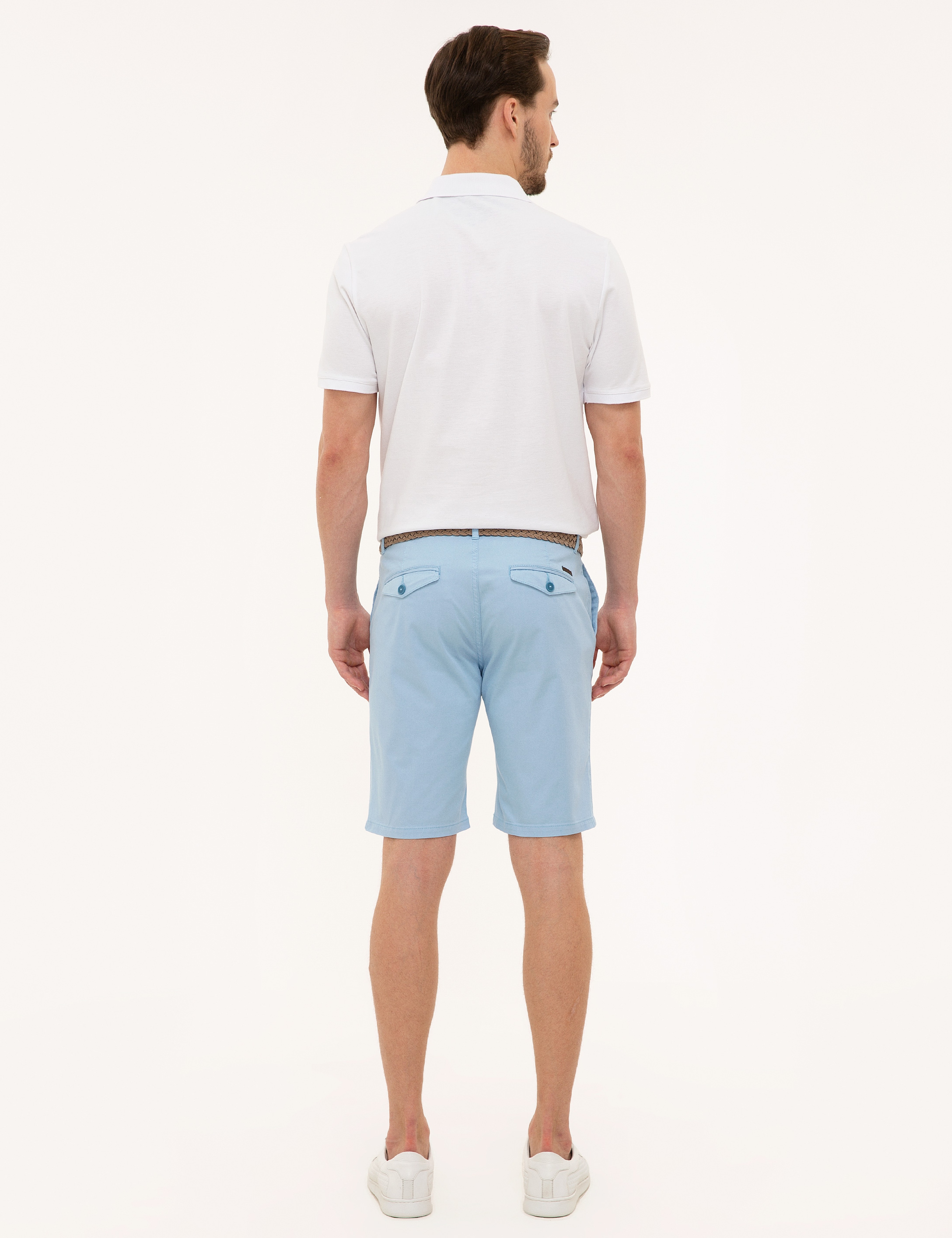 Açık Mavi Standart Fit Bermuda Şort - Image 3
