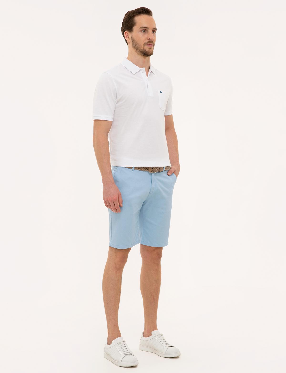 Açık Mavi Dokuma Şort - 50219701005