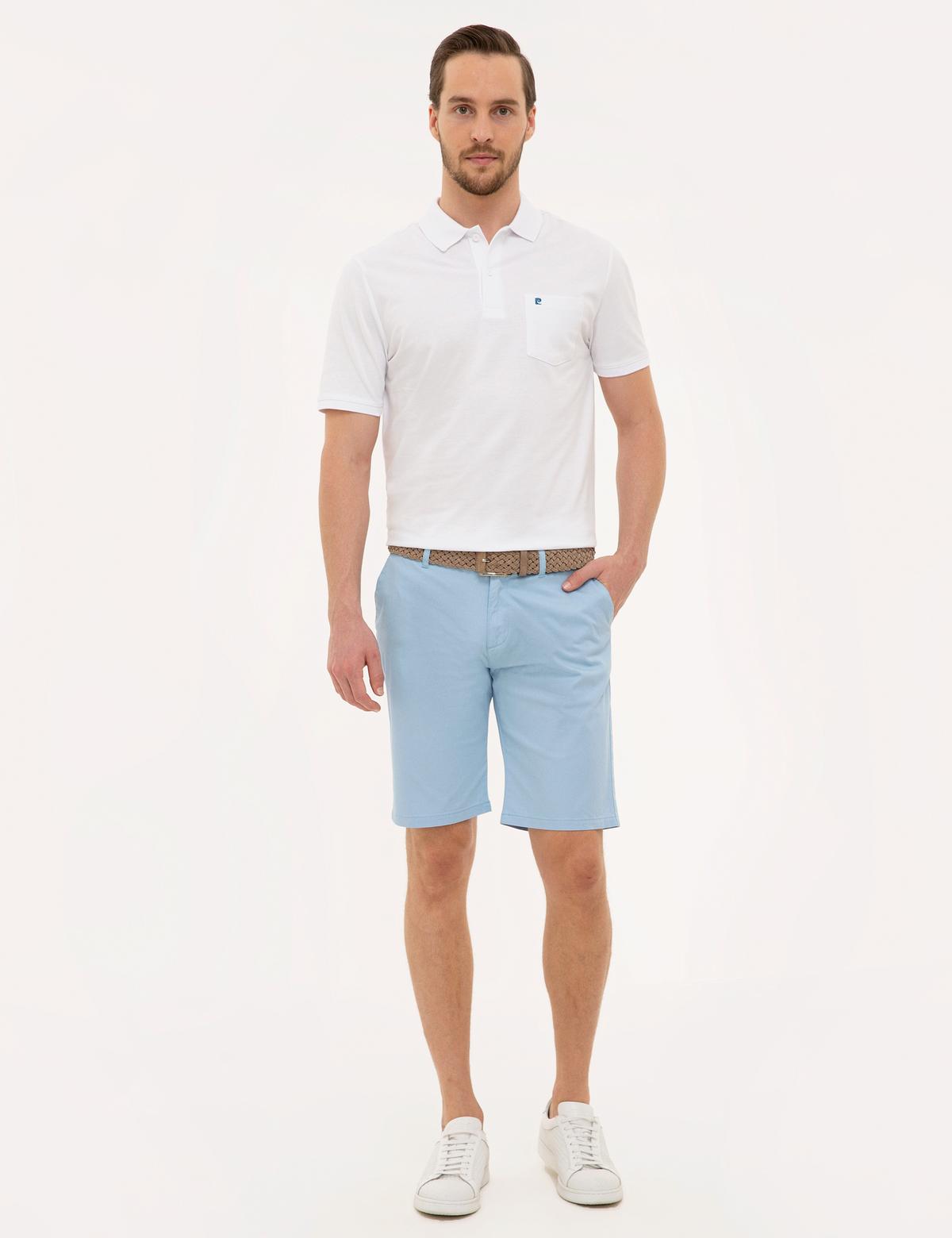 Açık Mavi Dokuma Şort