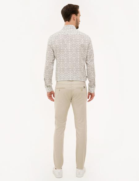 Bej Slim Fit Chino Pantolon - 50219716013