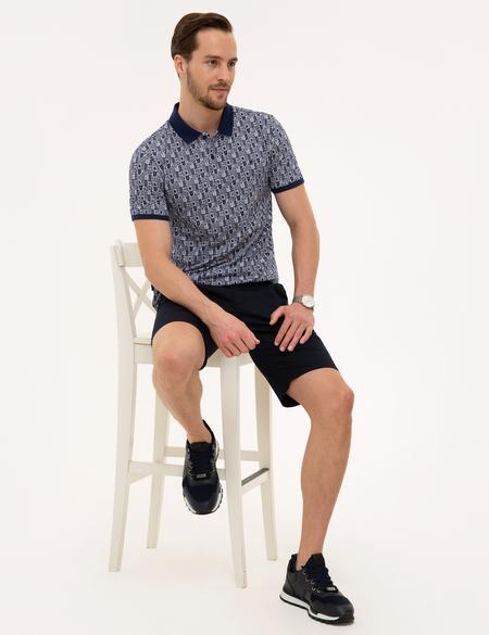 Lacivert Dokuma Şort - 50219701027