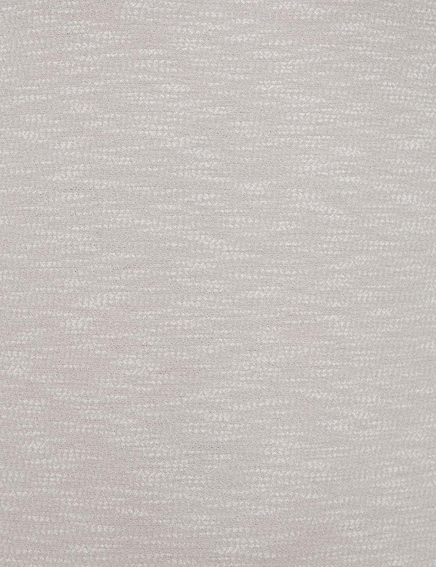 Açık Gri Slim Fit Bisiklet Yaka Tişört