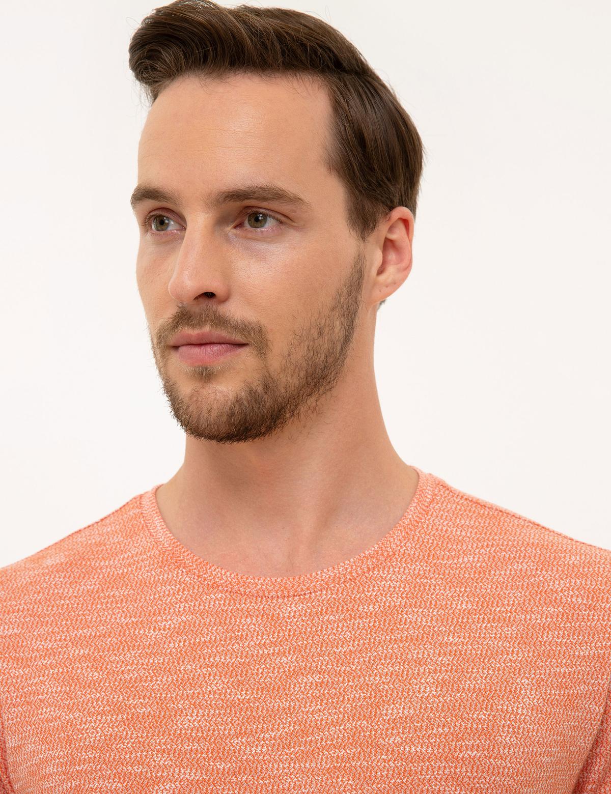 Turuncu Slim Fit Polo Yaka Tişört - 50218545019