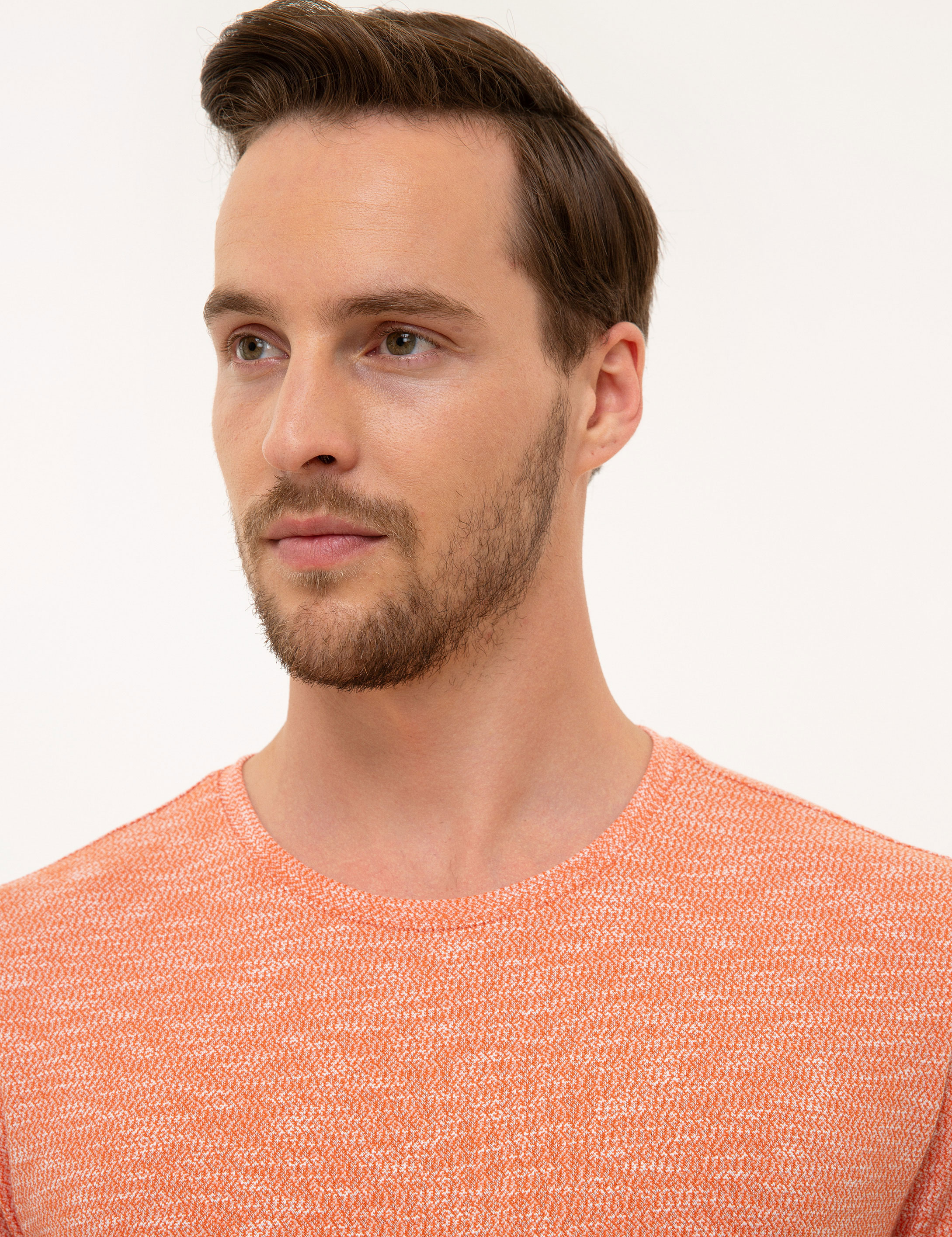 Turuncu Slim Fit Polo Yaka Tişört - Image 3
