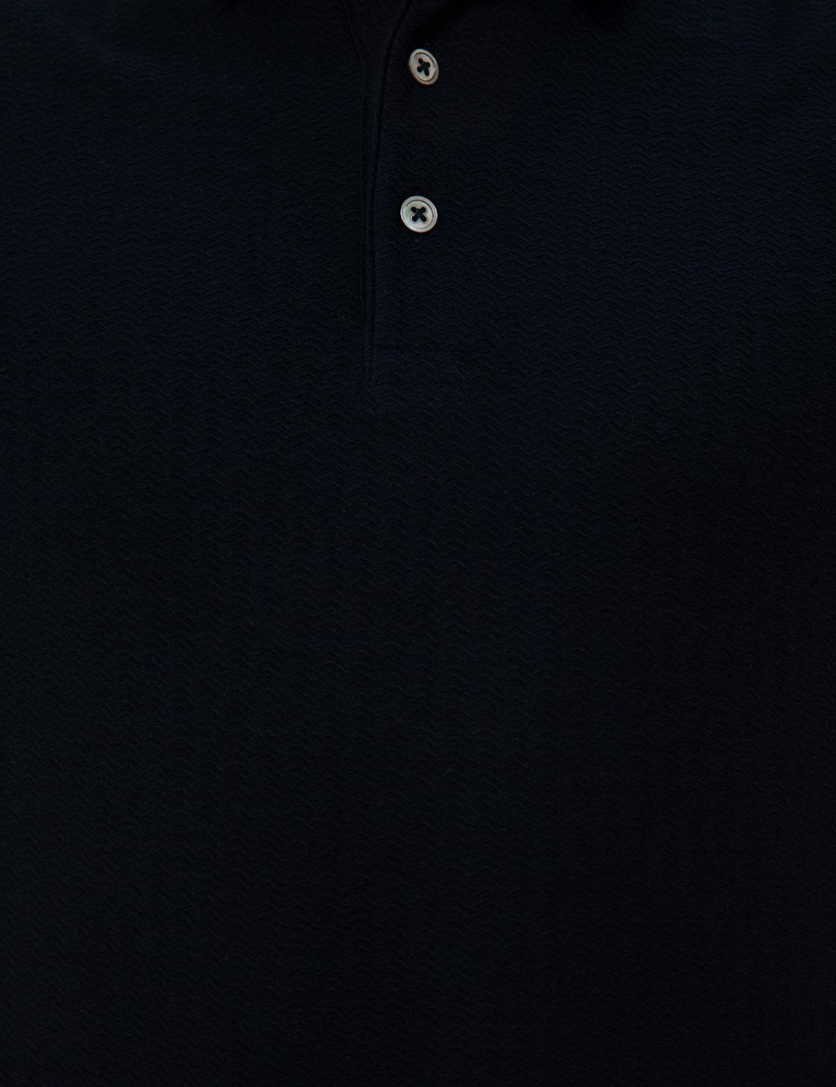 Lacivert Slim Fit Polo Yaka Tişört - 50220079038