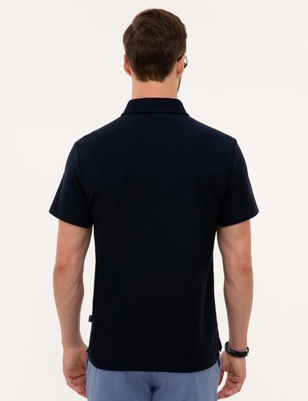 Lacivert Slim Fit Polo Yaka Tişört - 50220079038
