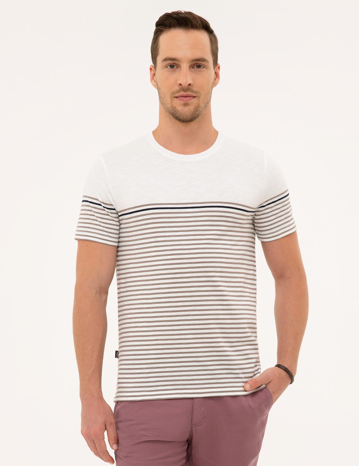 Koyu Gri Slim Fit Bisiklet Yaka T-Shirt