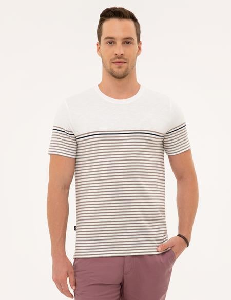 Koyu Gri Slim Fit Bisiklet Yaka T-Shirt - 50218602036