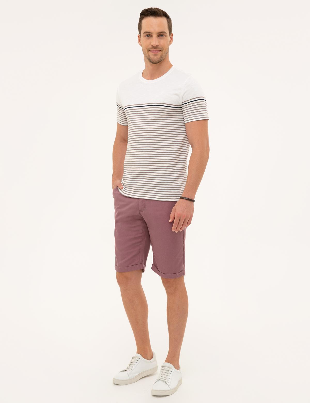 Koyu Gri Slim Fit Bisiklet Yaka T-Shirt - 50218602036