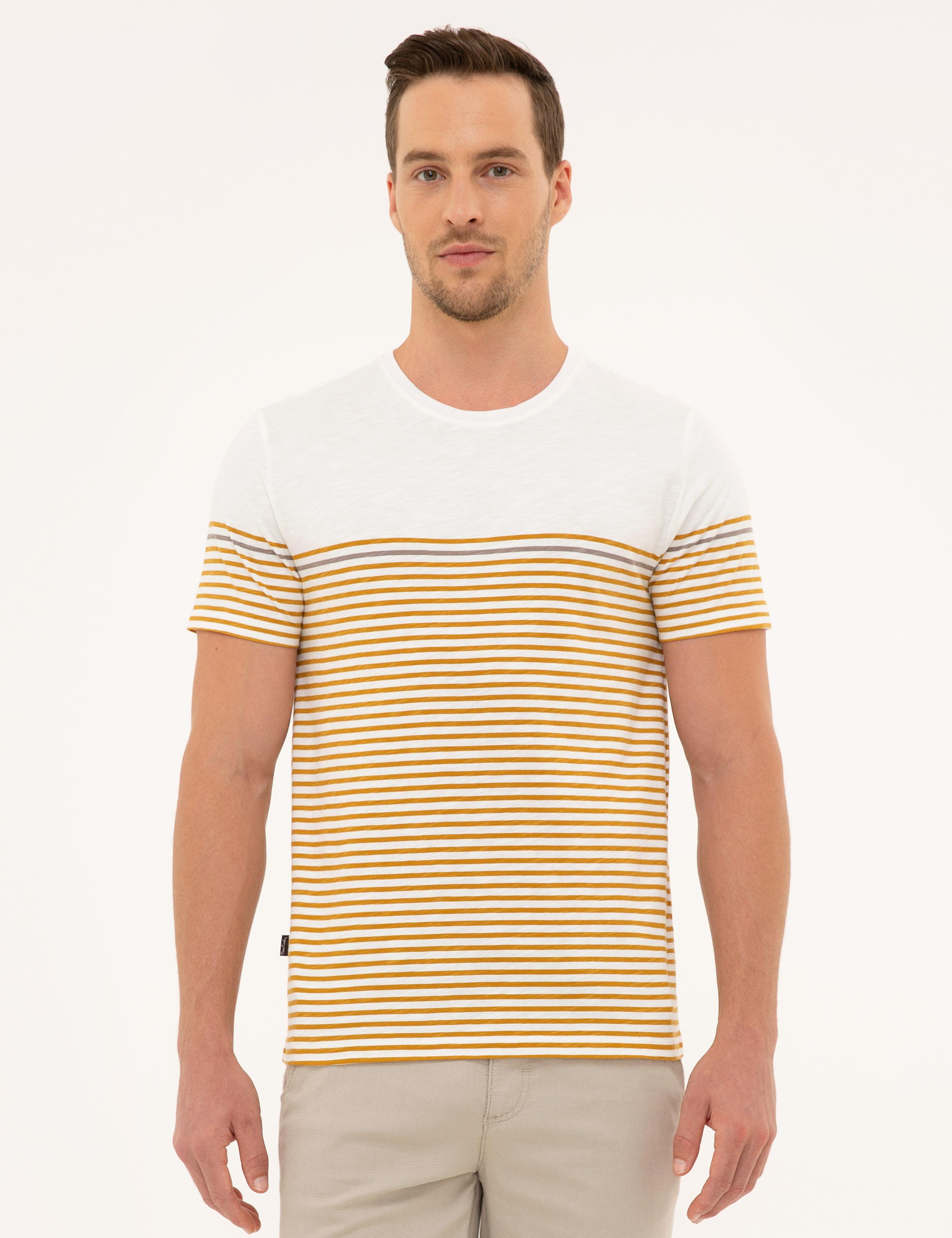 Hardal Slim Fit Bisiklet Yaka T-Shirt