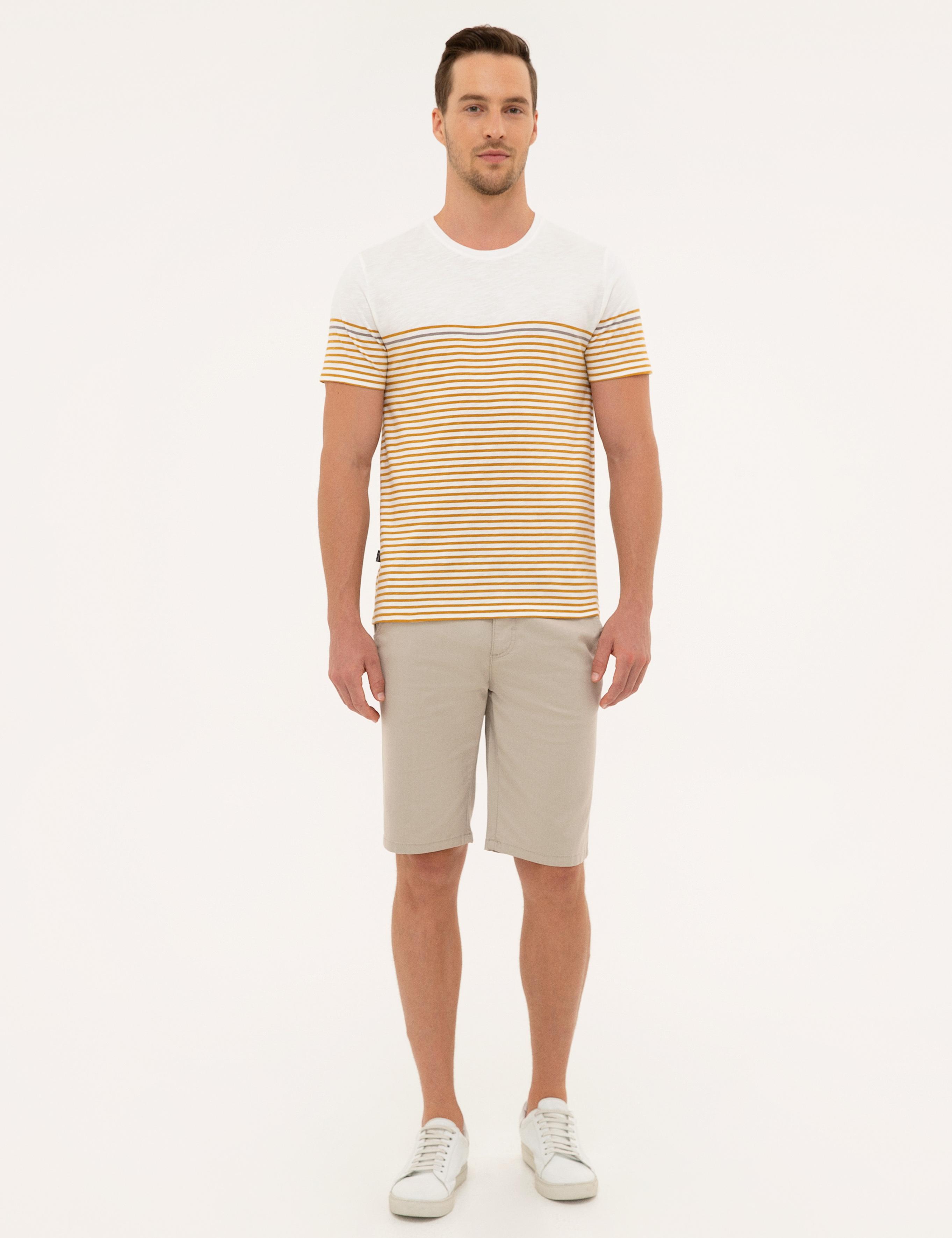 Hardal Slim Fit Bisiklet Yaka T-Shirt
