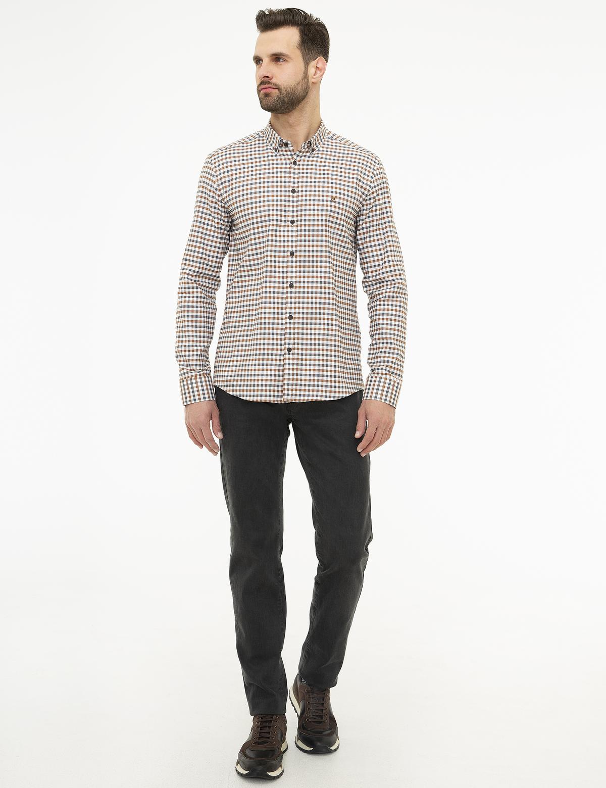 Camel Slim Fit Gömlek - 50219435029