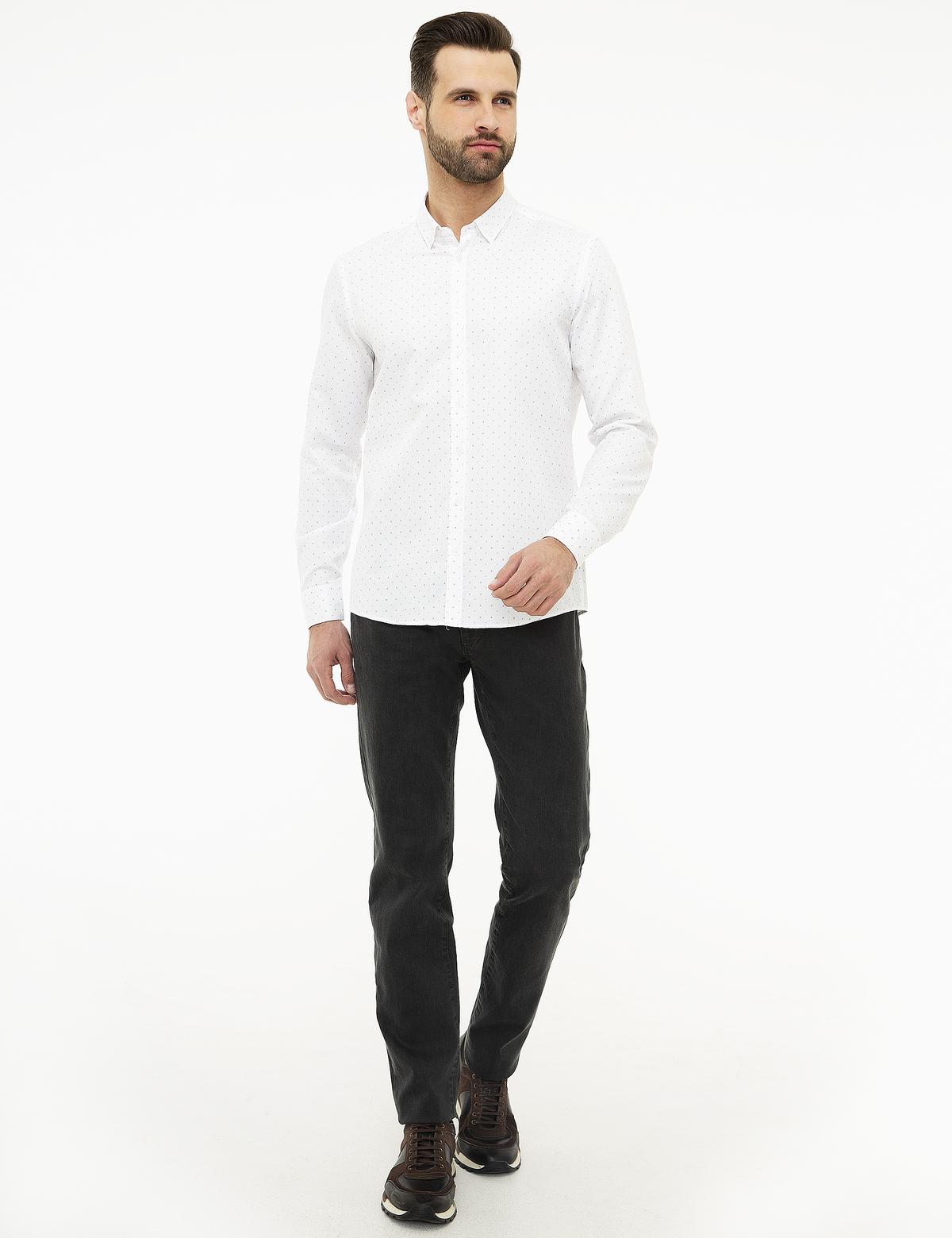 Bej Slim Fit Uzun Kollu Gömlek - 50219471001