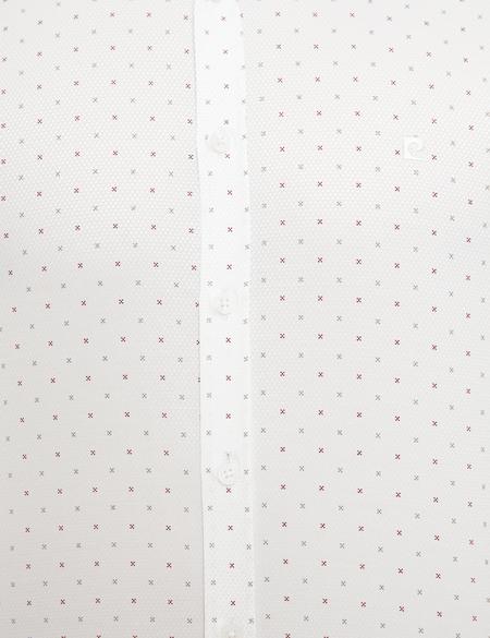 Bordo Detaylı Beyaz Slim Fit Gömlek - 50219471015