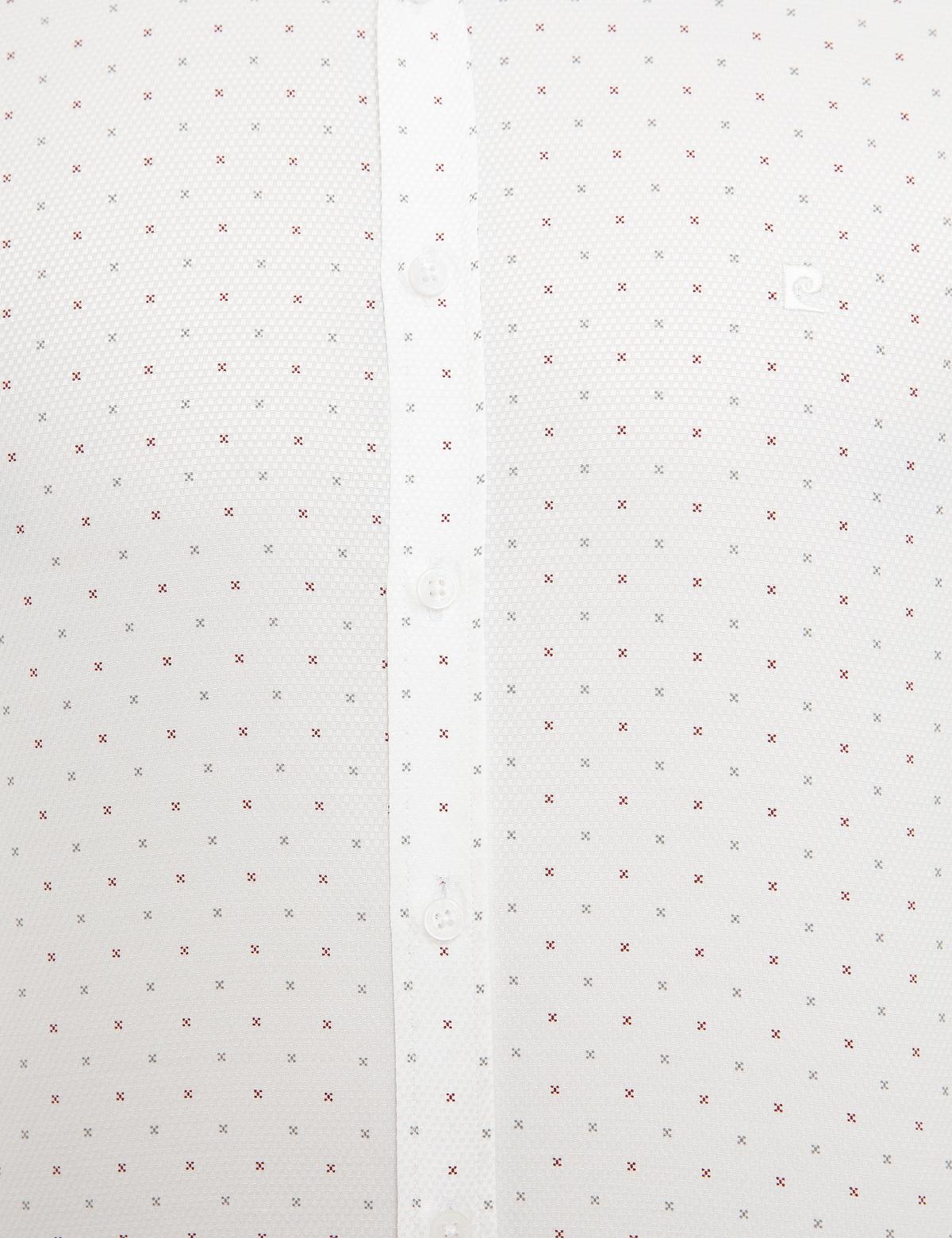 Bordo Detaylı Beyaz Slim Fit Gömlek - 50219471010