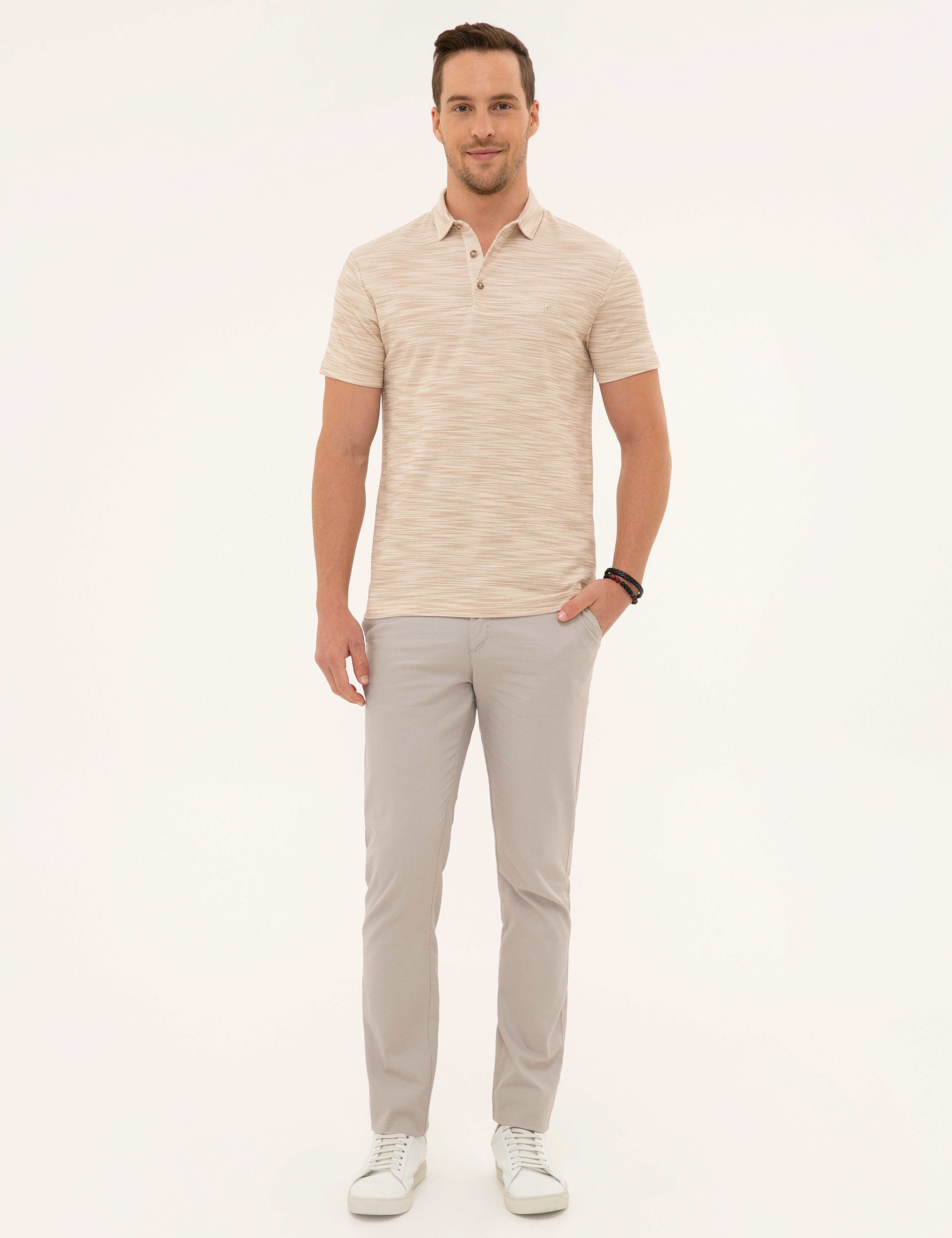 Hardal Slim Fit Gömlek Yaka Tişört - Image 4