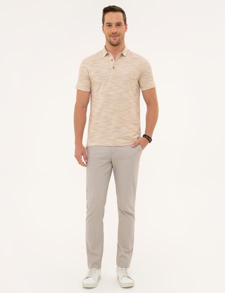 Hardal Slim Fit Gömlek Yaka Tişört - 50219495016