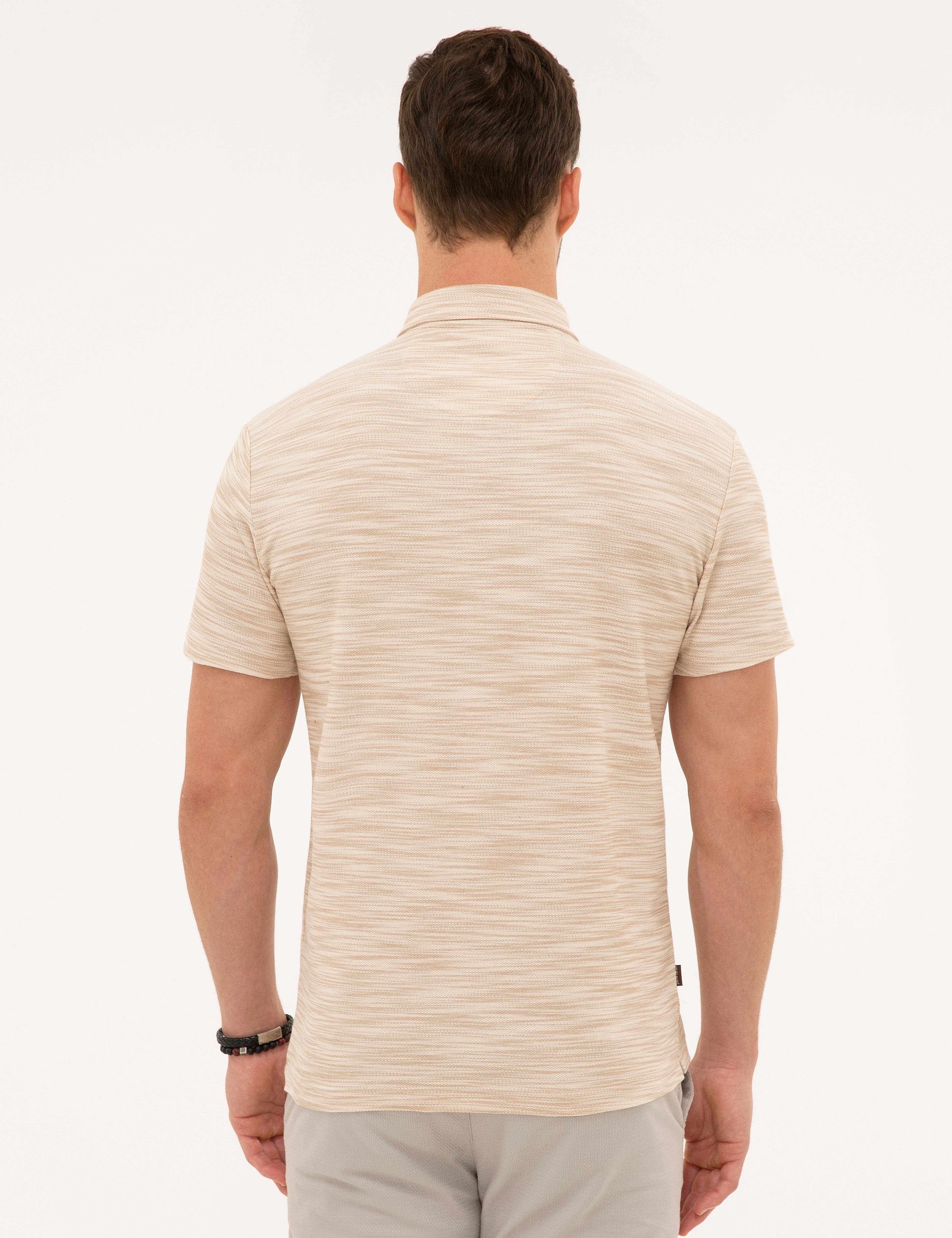 Hardal Slim Fit Gömlek Yaka Tişört