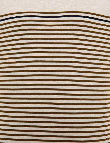 Açık Haki Slim Fit Bisiklet Yaka Tişört - 50218602049