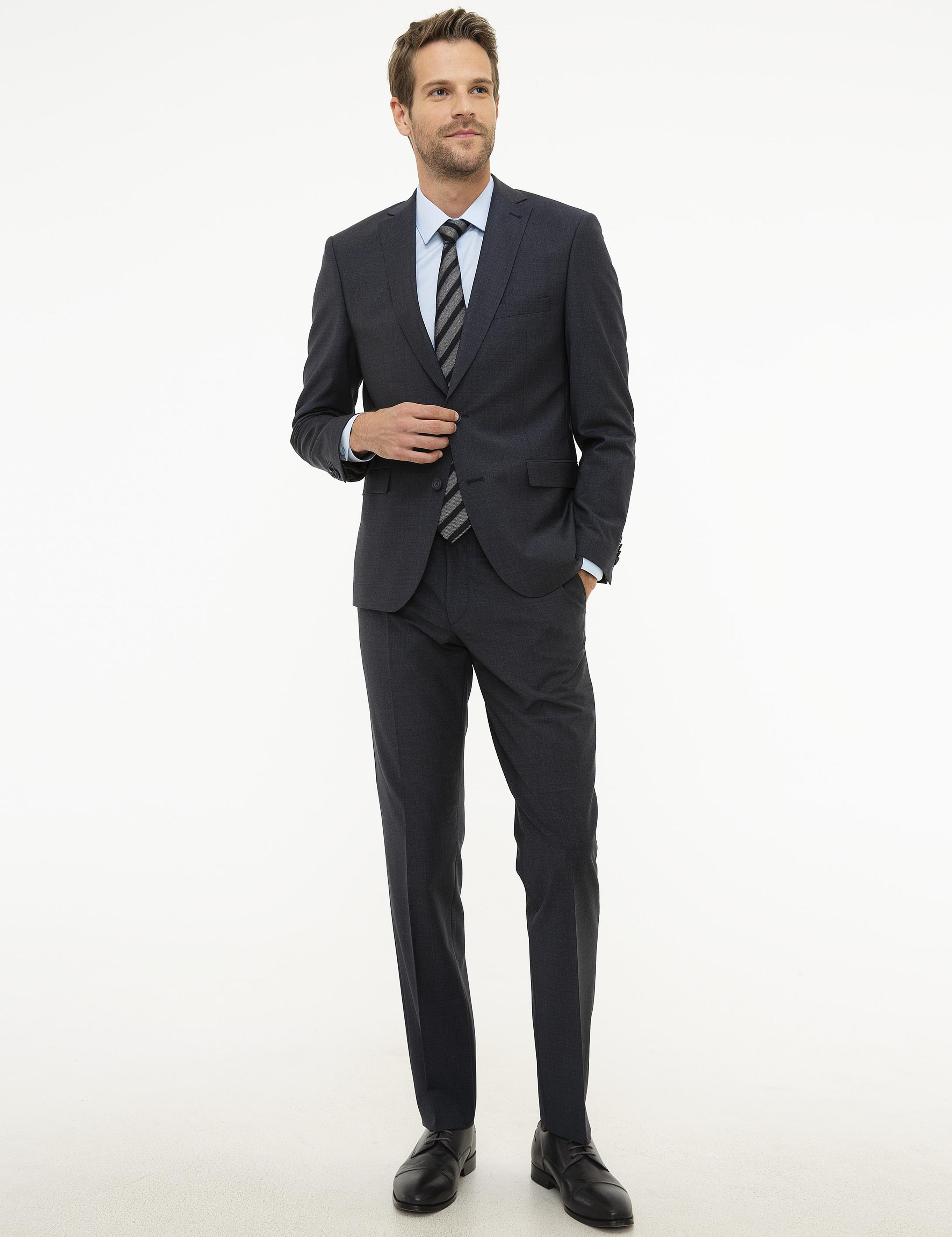 Lacivert Slim Fit Takım Elbise