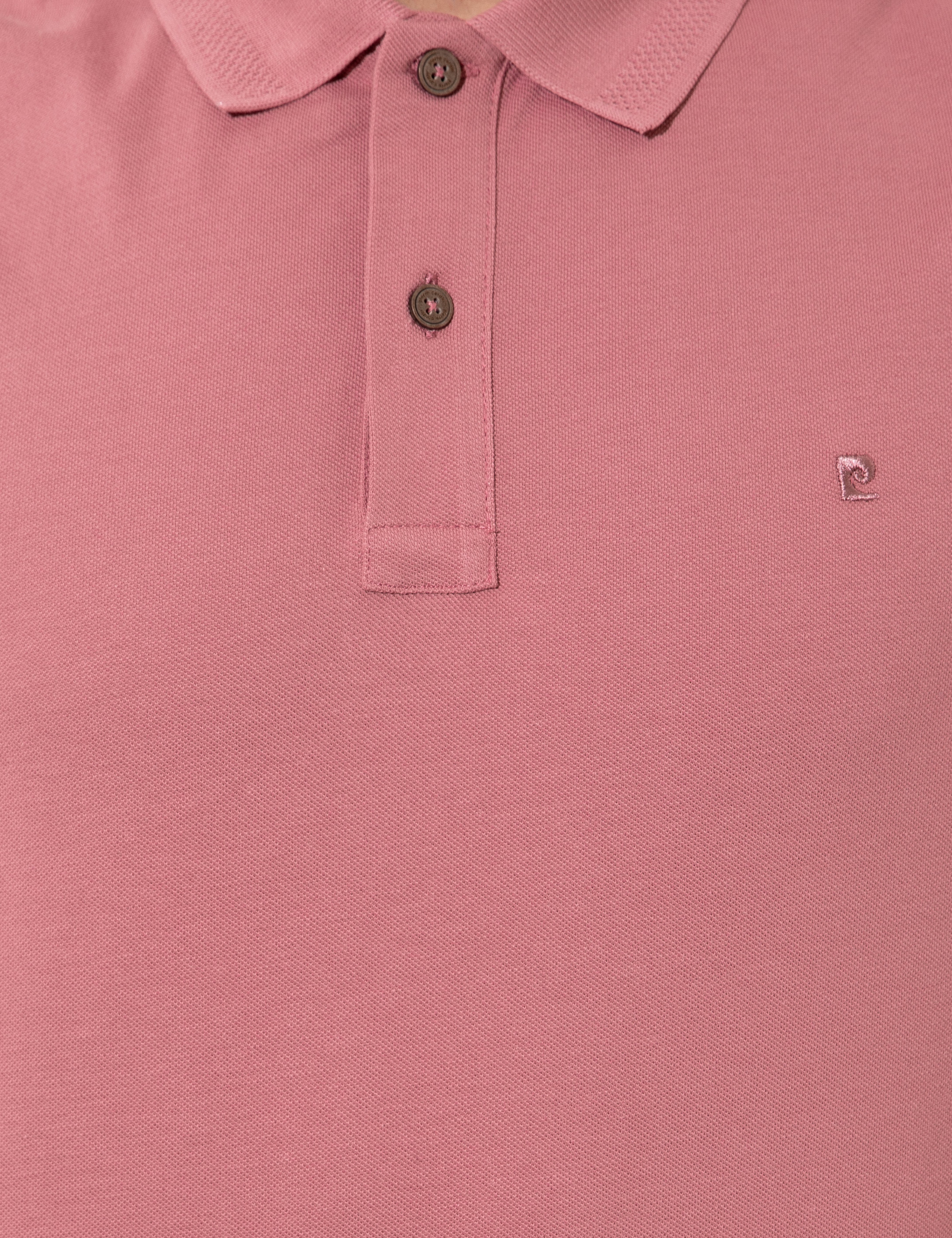 Gül Kurusu Slim Fit Polo Yaka Basic Tişört - Image 6