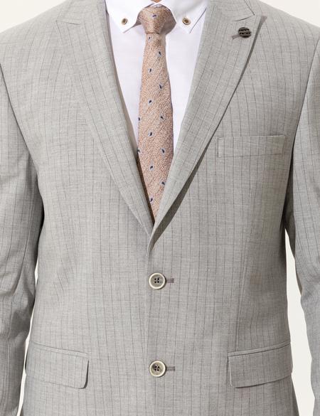 Gri Ex. Slim Fit Takım Elbise - 50248024008