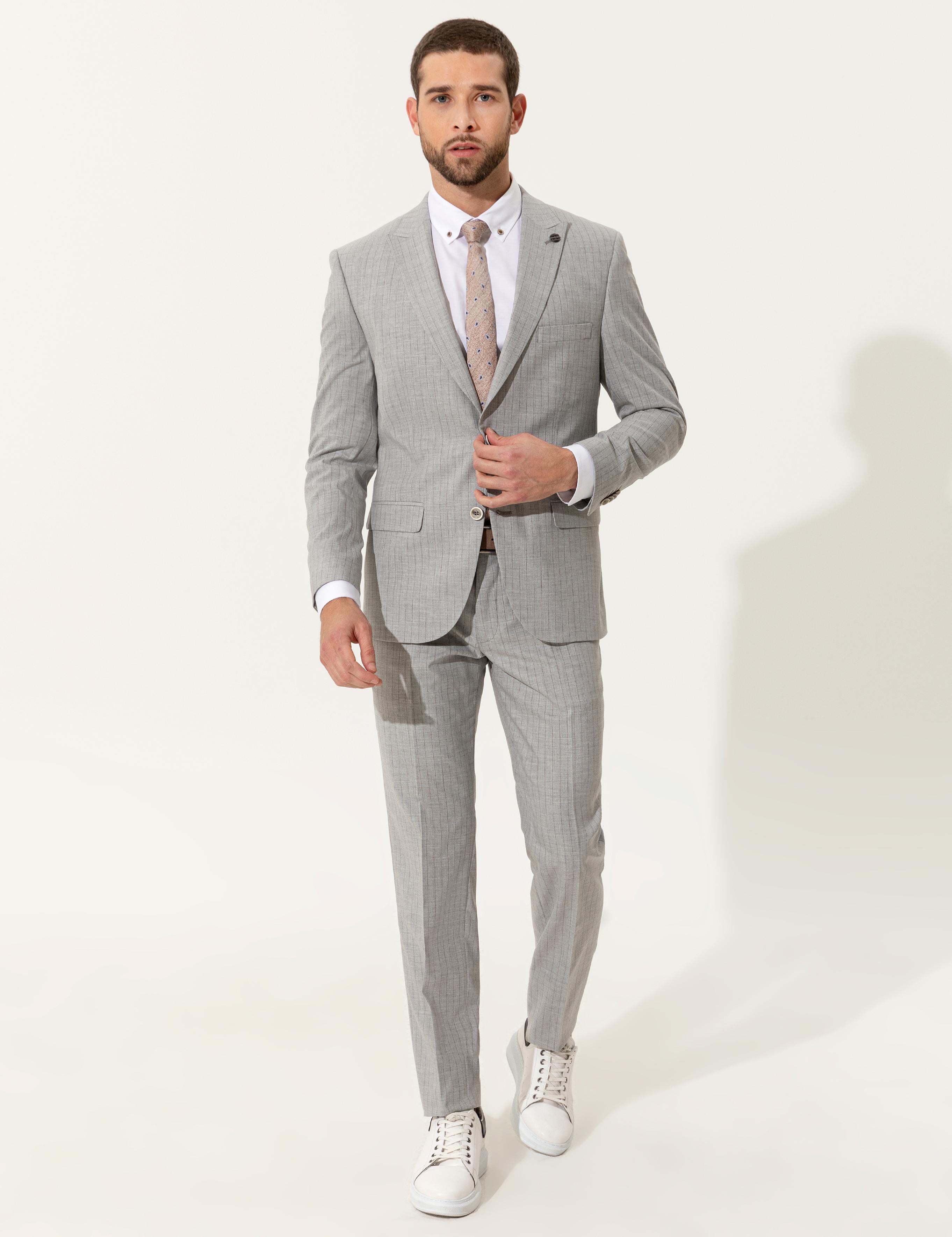 Gri Ex. Slim Fit Takım Elbise