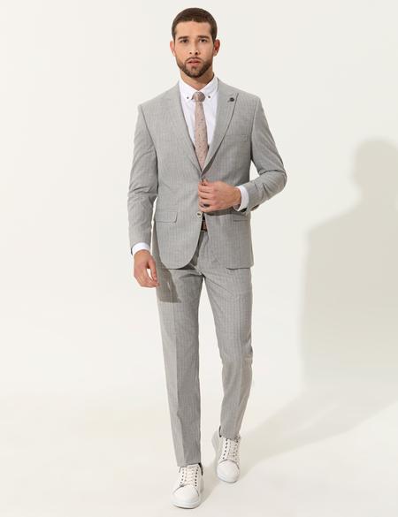 Gri Ex. Slim Fit Takım Elbise - 50248024008