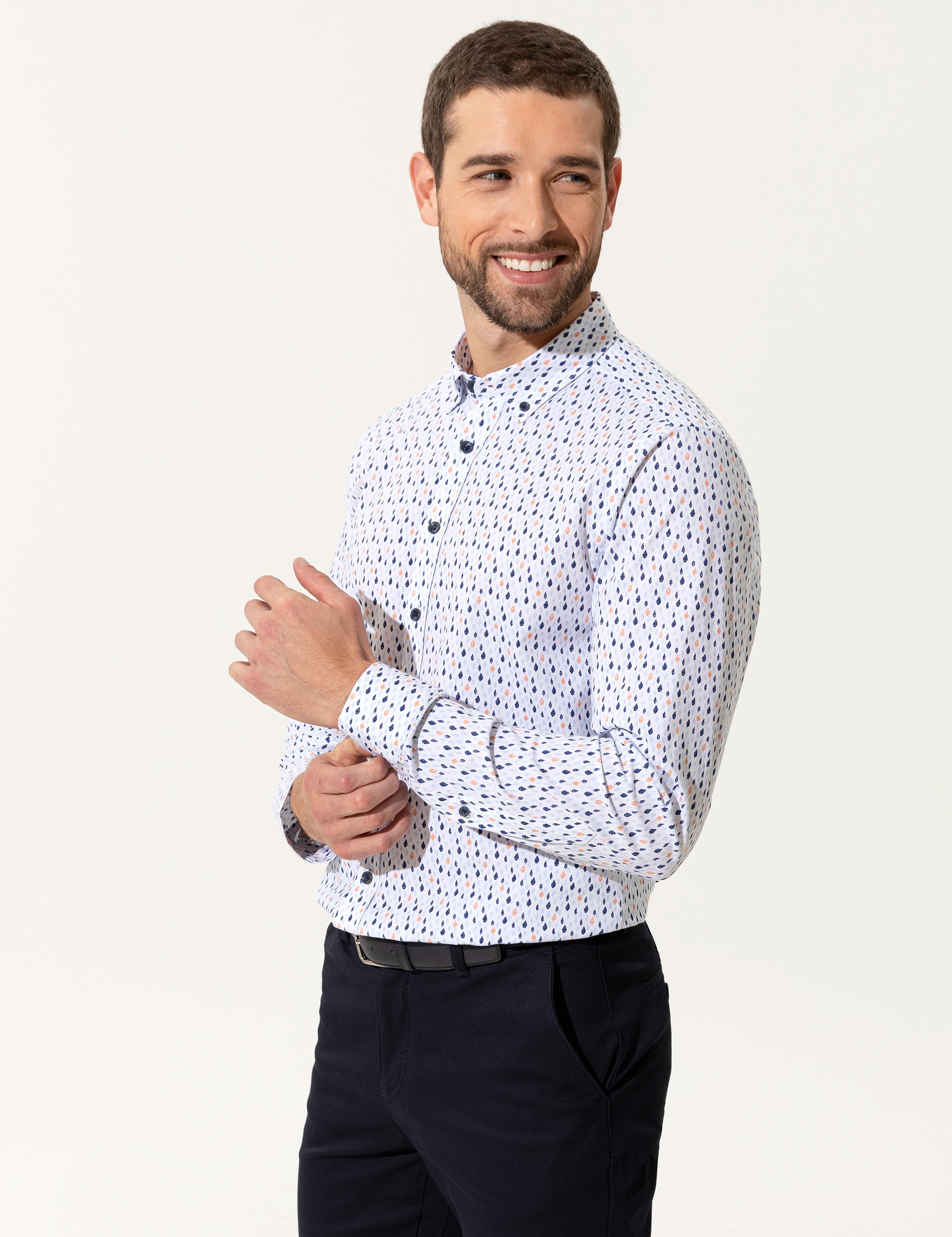 Mavi Slim Fit Uzun Kollu Gömlek