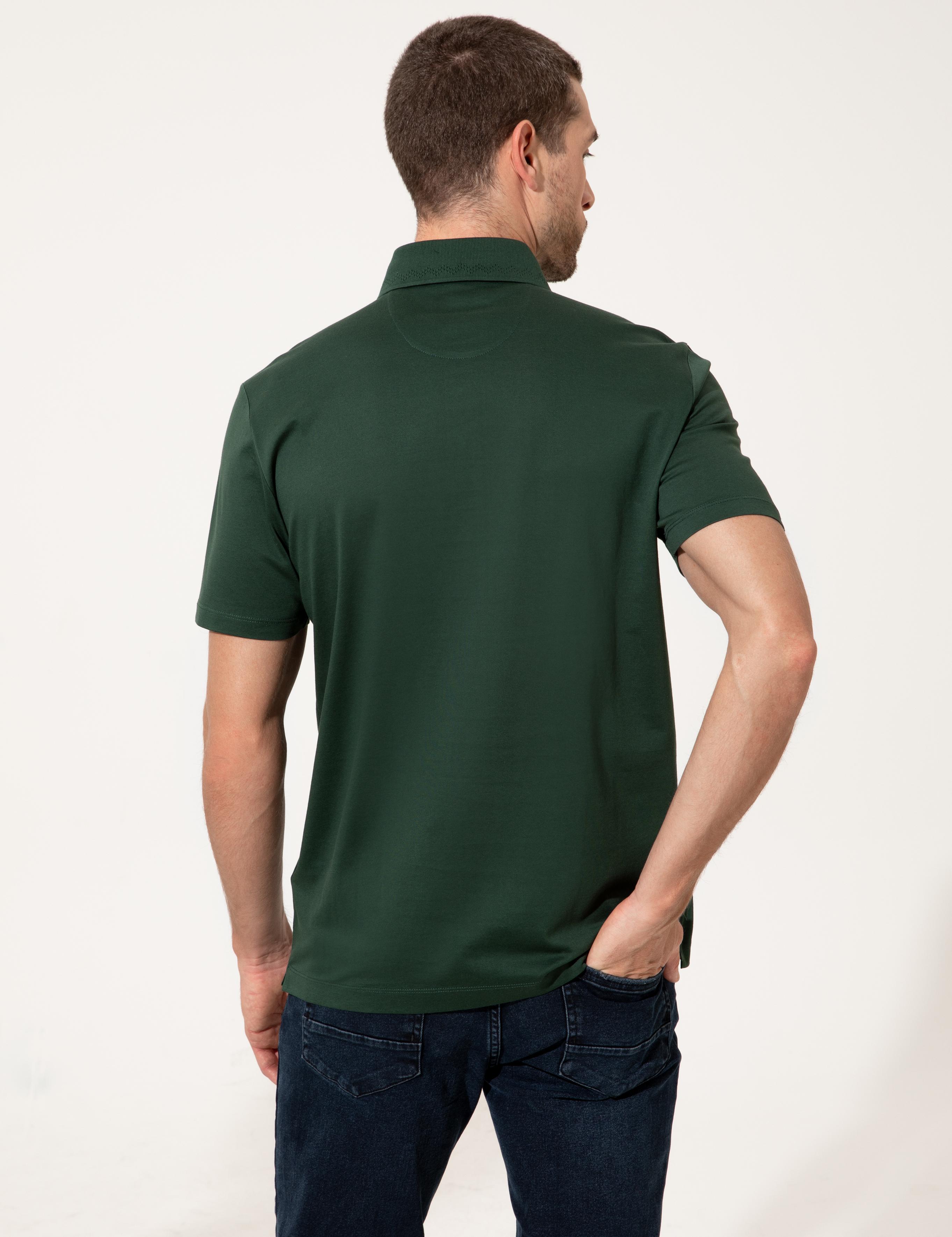 Koyu Yeşil Regular Fit Basic Tişört