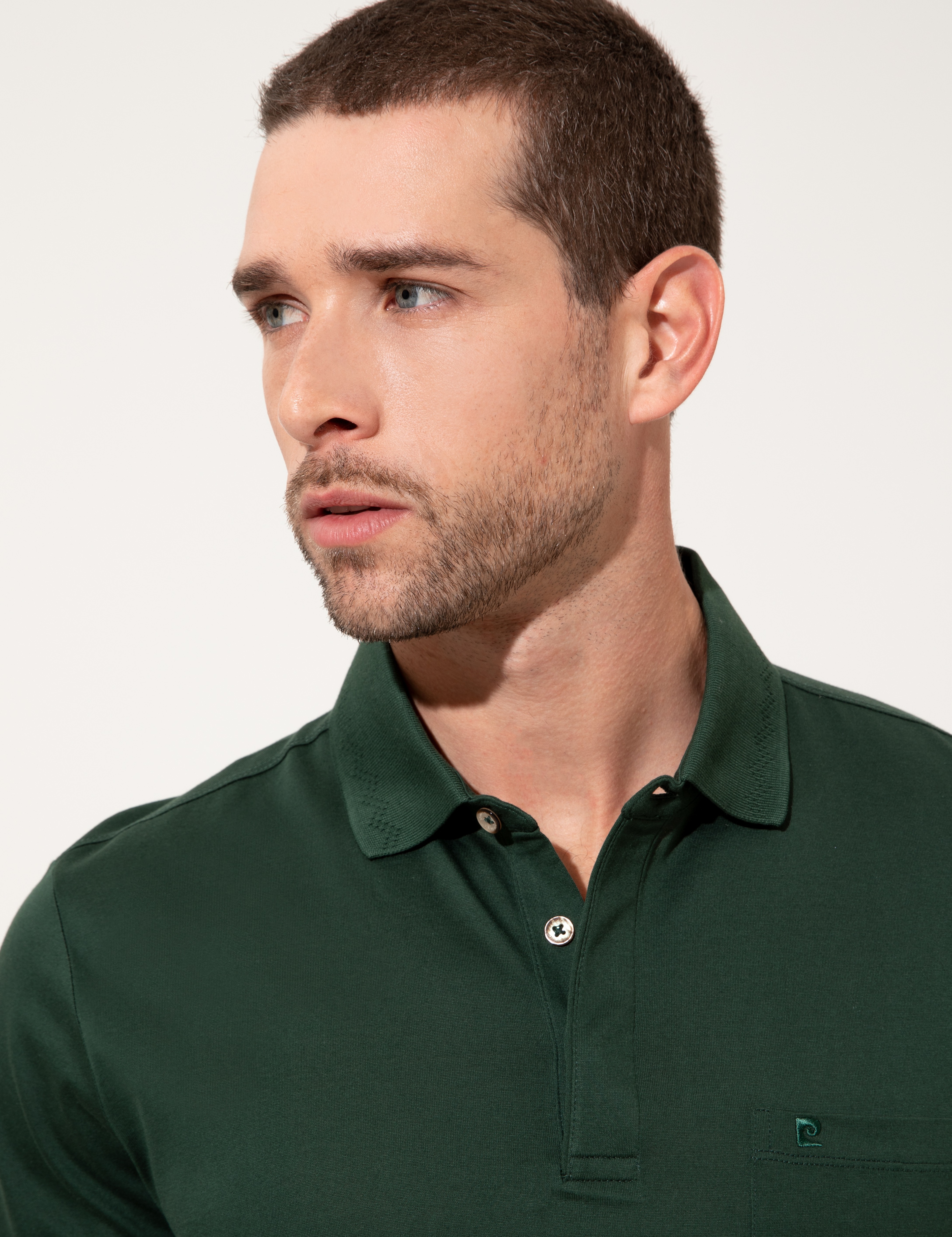 Koyu Yeşil Regular Fit Basic Tişört - Image 2