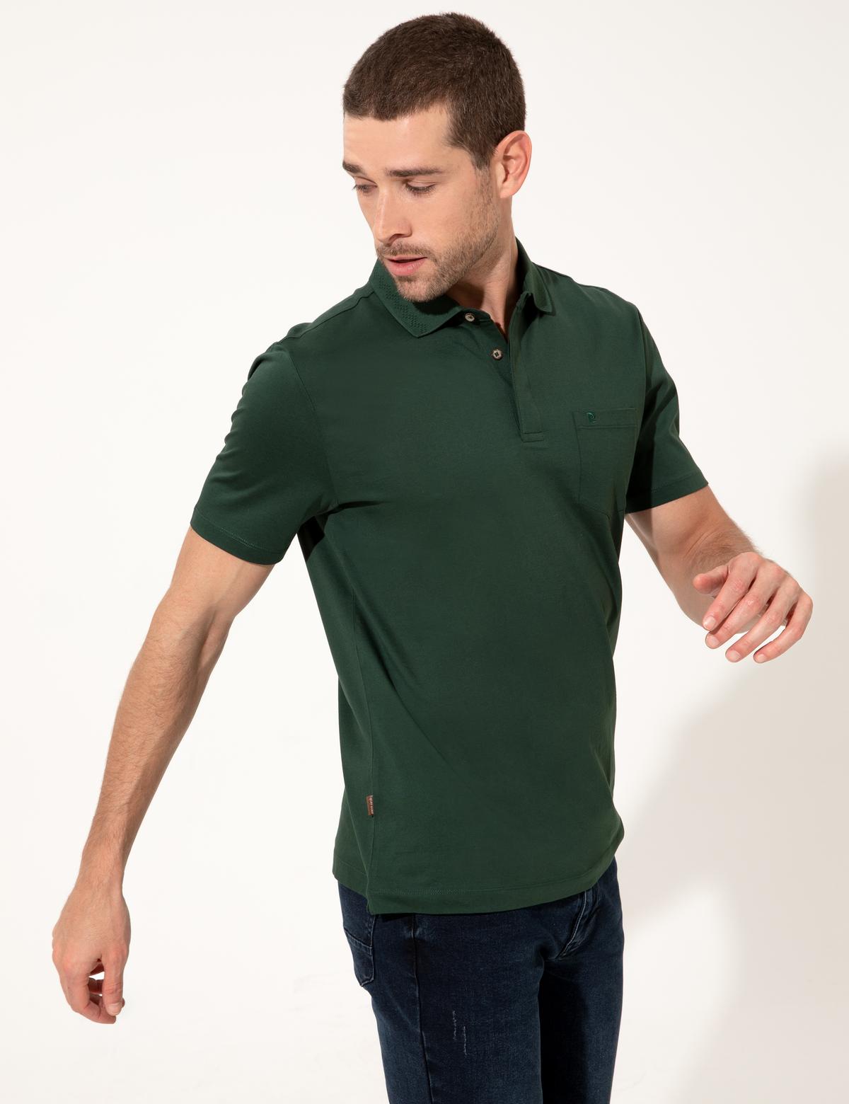 Koyu Yeşil Regular Fit Basic Tişört