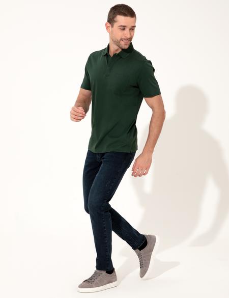 Koyu Yeşil Regular Fit Basic Tişört - 50232381173