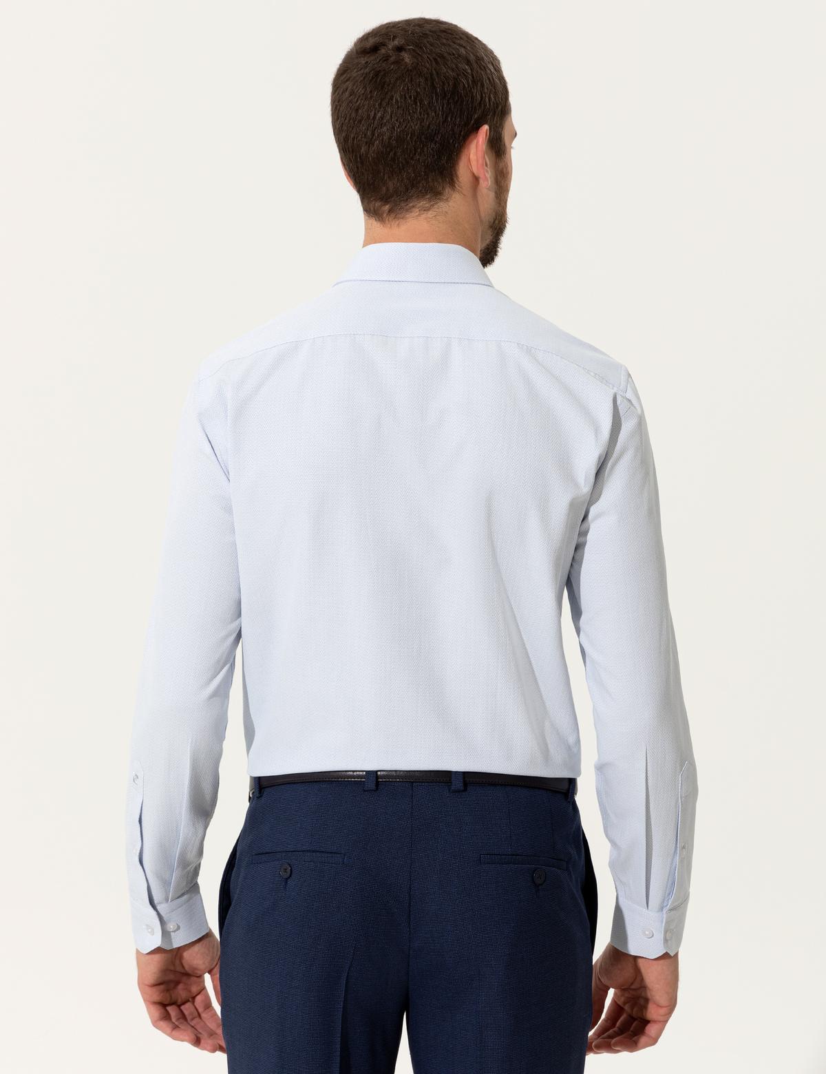 Açık Mavi Slim Fit Uzun Kollu Gömlek - 50247982001
