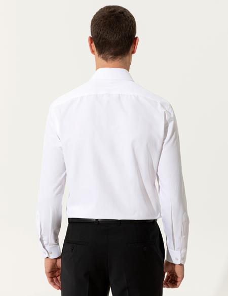 Beyaz Slim Fit Uzun Kollu Gömlek - 50247982019
