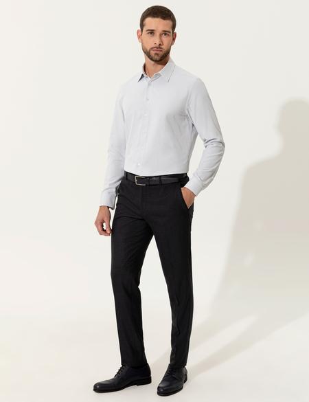Gri Slim Fit Uzun Kollu Gömlek - 50247982031