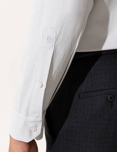Gri Slim Fit Uzun Kollu Gömlek