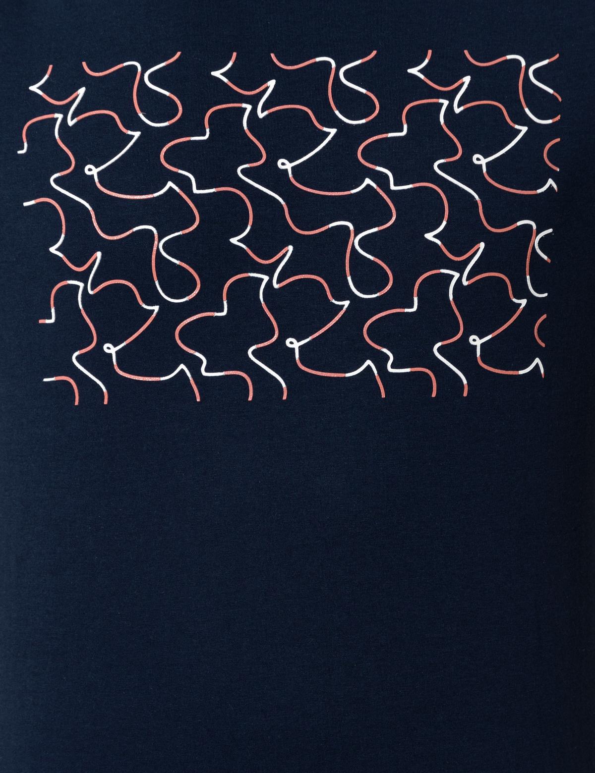 Lacivert Slim Fit Bisiklet Yaka Tişört - 50249689017