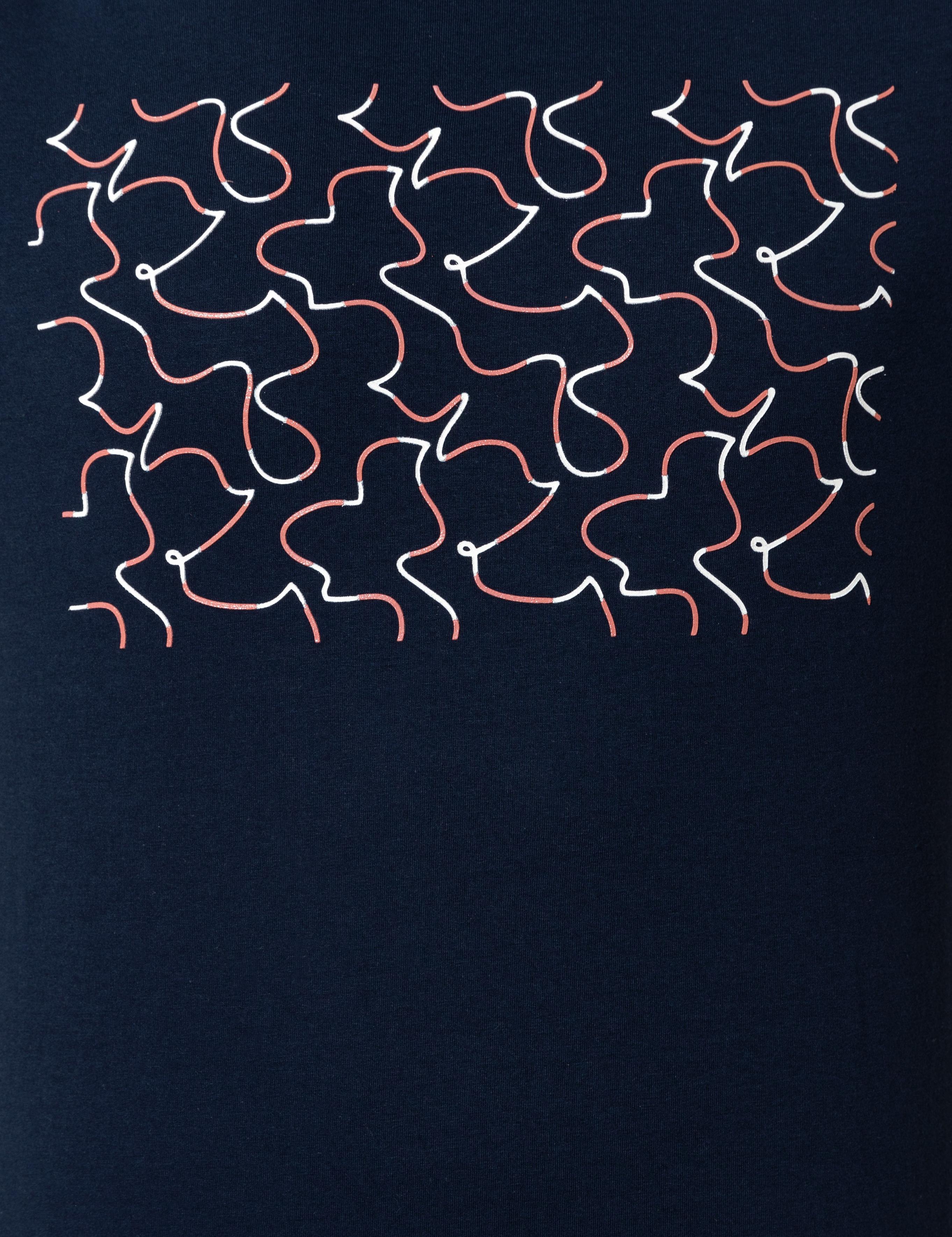 Lacivert Slim Fit Bisiklet Yaka Tişört