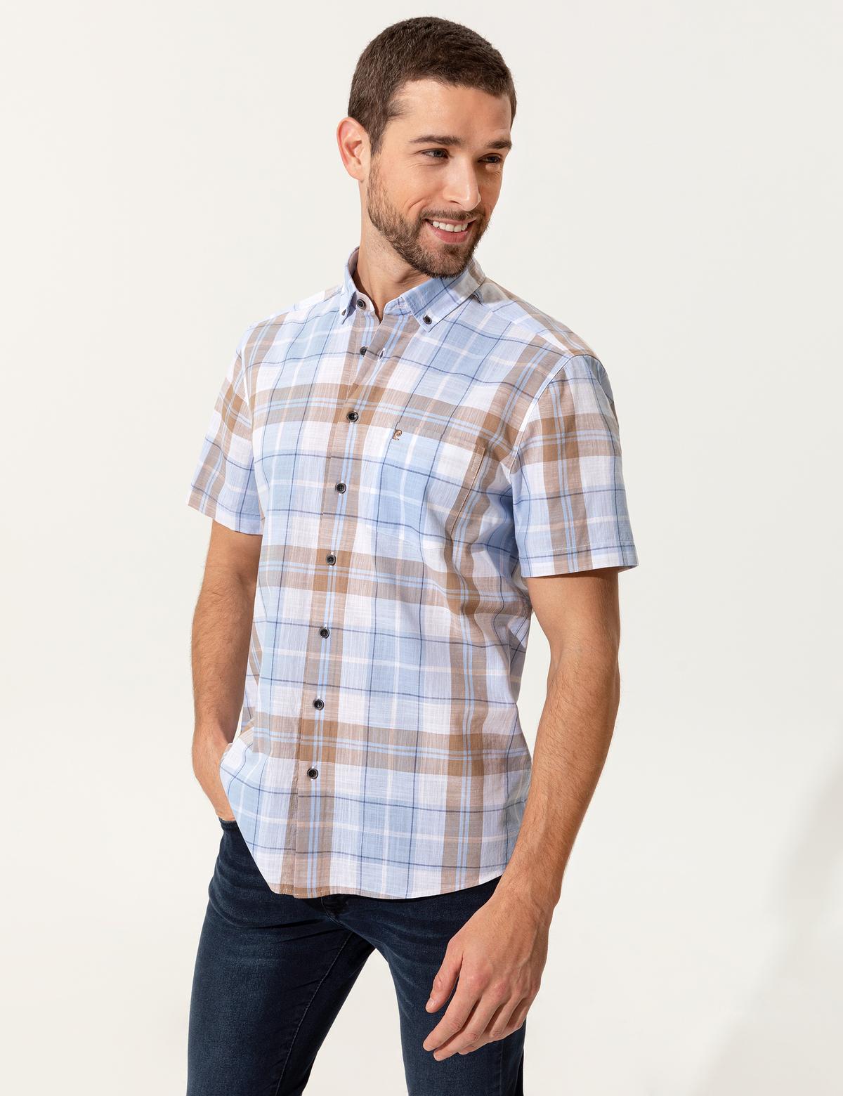 Açık Mavi Regular Fit Kısa Kollu Gömlek - 50249733006