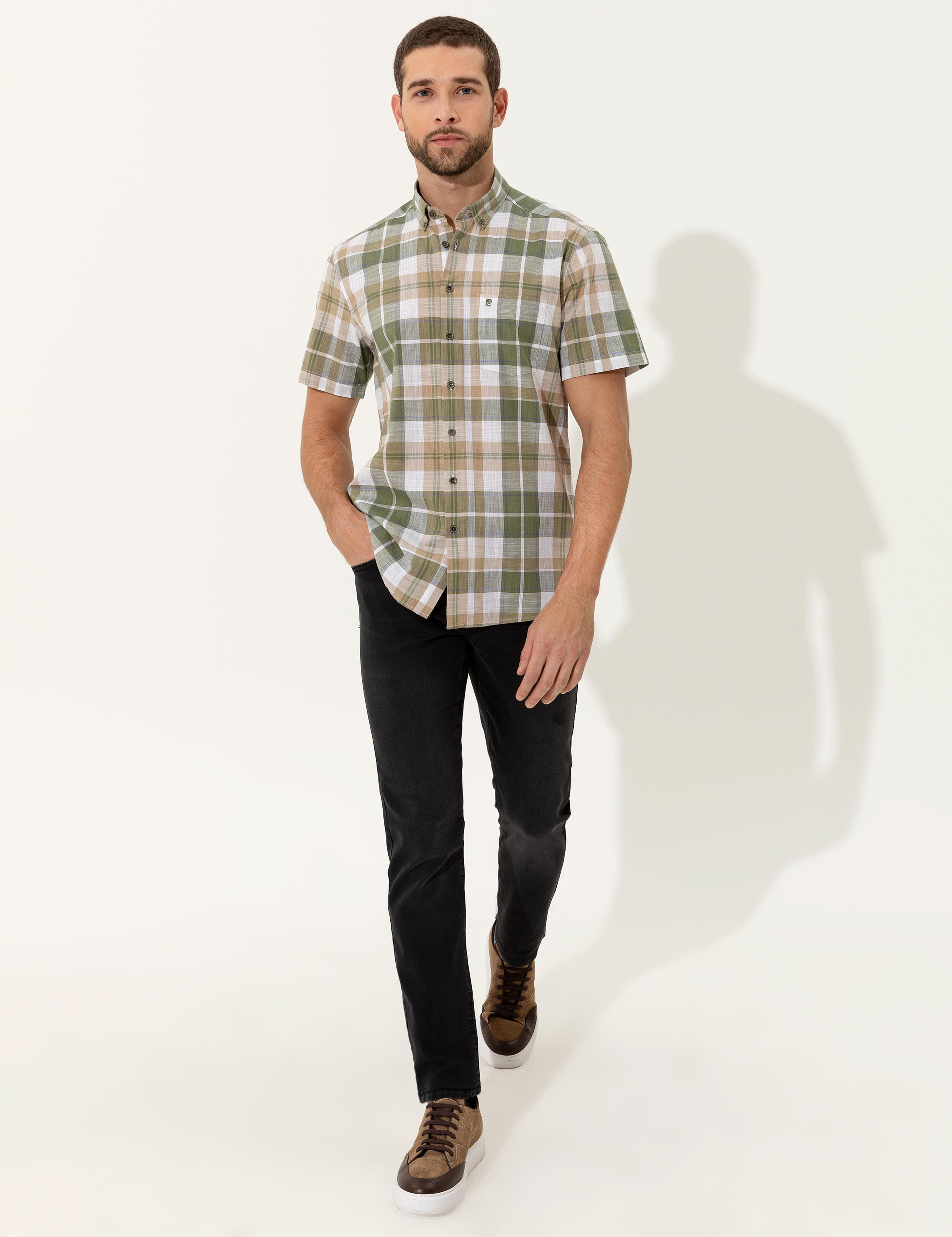 Haki Regular Fit Kısa Kollu Gömlek